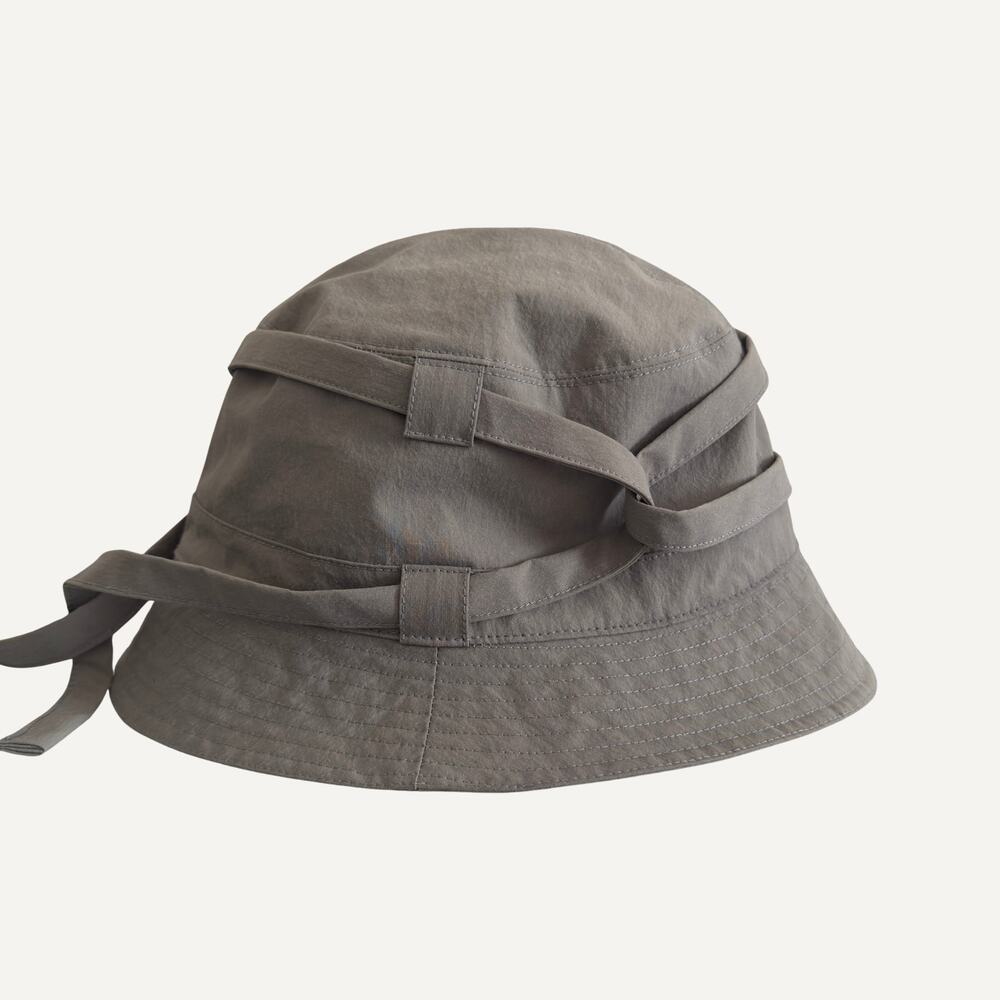 Louis Vuitton Script Logo Bucket Hat Grey Strap Detail Silver Button Virgil SS17 - Picture 2 of 6